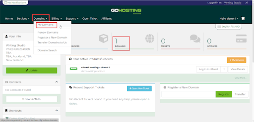 Select Your Domain Name